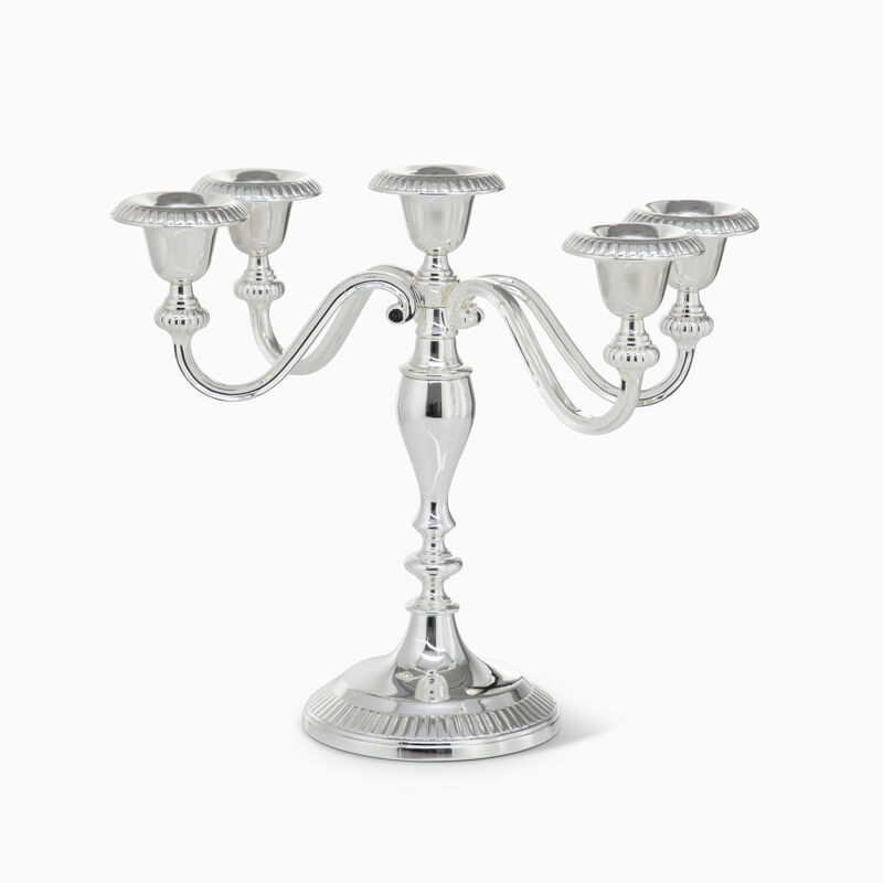 LINYA 5 ARM CANDLEBRA PLATED