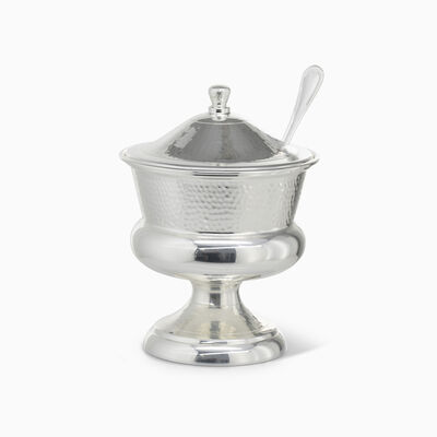 HAMMERING SERVING DISH PLATED 