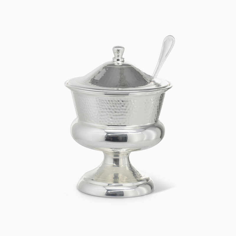 HAMMERING SERVING DISH PLATED 