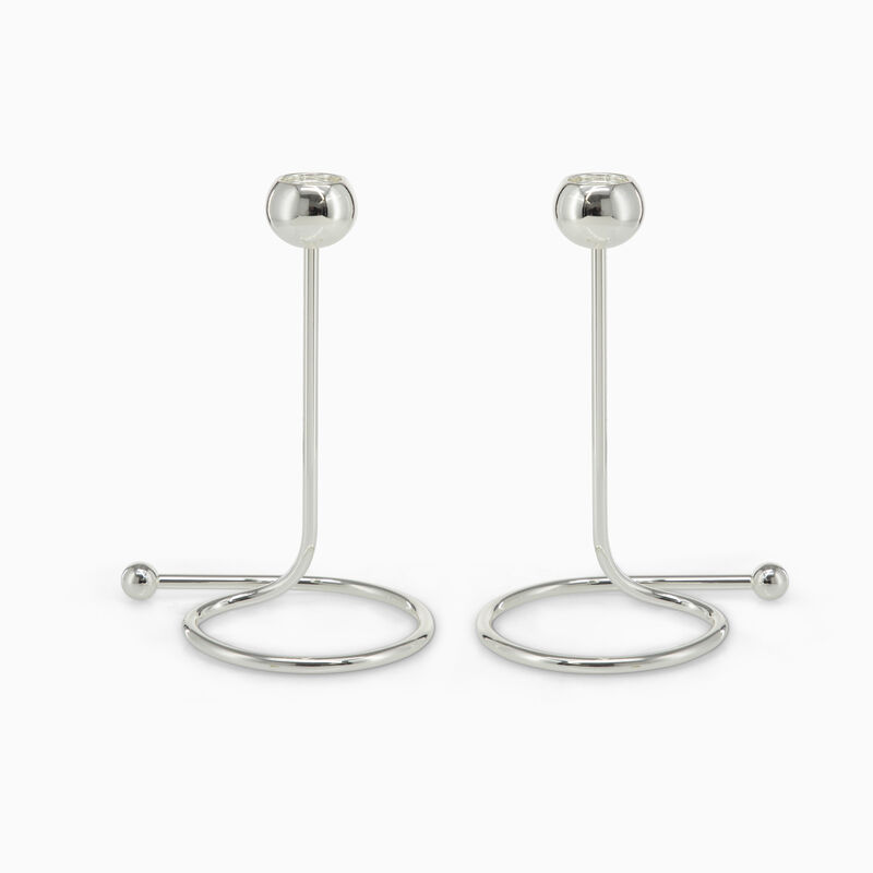 TWIST CANDLE HOLDERS PLATED 