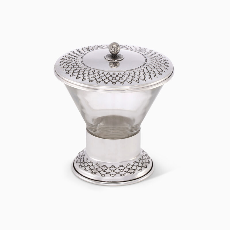 Coral Geometric Honey Serving Dish Small