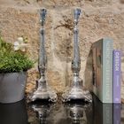 Bakio Candlesticks Decorated Sterling Silver Large Bakio Candlesticks Decorated Sterling Silver Large