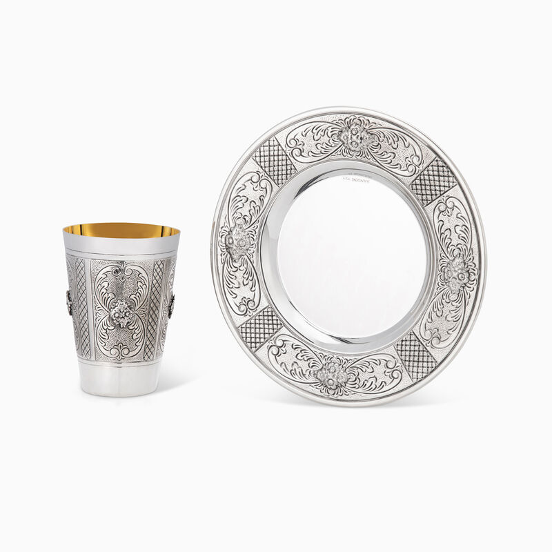 Garda Kiddush Set Large Sterling Silver 