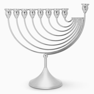 Brit Shalom Menorah Sterling Silver 