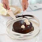 ROUND SERVING TRAY 33CM PLATED 