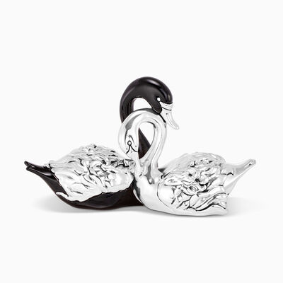 Pair of Swans Silver-Plated 