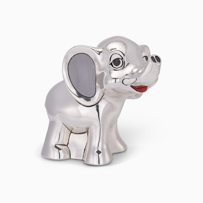 Tzedaka Box Elephant Silver Plated 