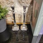 Comino Candlesticks Decorated Silver Small 