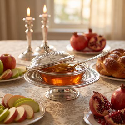 LINYA SERVING DISH PLATED 