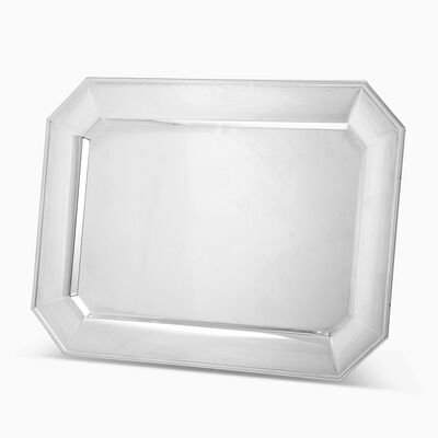 Rectangular Sterling Silver Plated Bagatelle Tray 