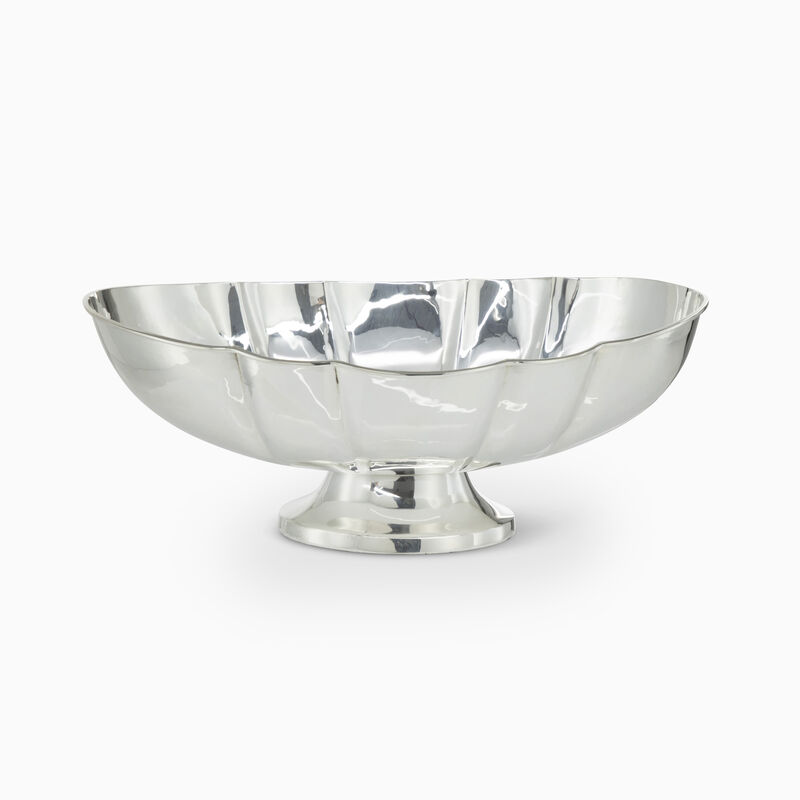 OVAL PLAIN BOWL+FOOT PLATED