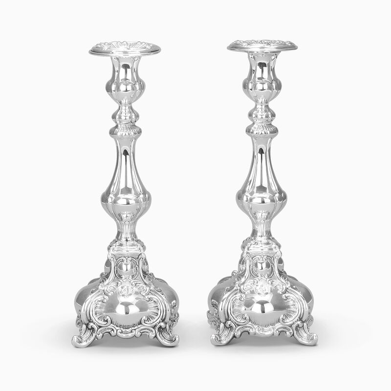 Ben Yehuda Candlesticks Medium Sterling Silver