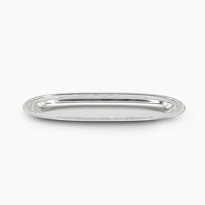 OVAL SERVING TRAY PLATED 
