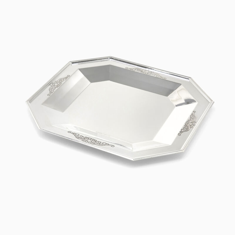 PLATED RECT. TRAY+ PEXIGLASS 