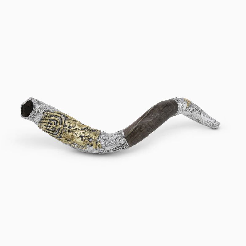 MENORA JUMBO SHOFAR + STAND 
