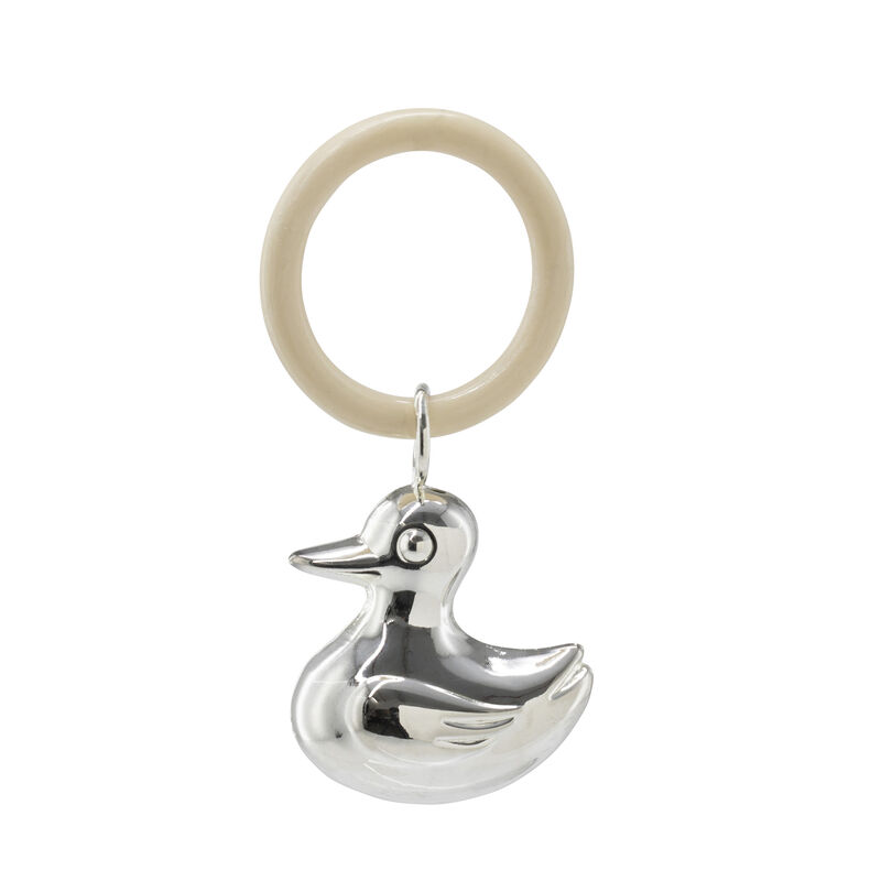 Duck Stroller Decoration Silver-Plated 