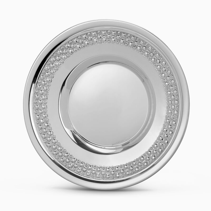 Diamond For Kiddush Plate Sterling Silver 