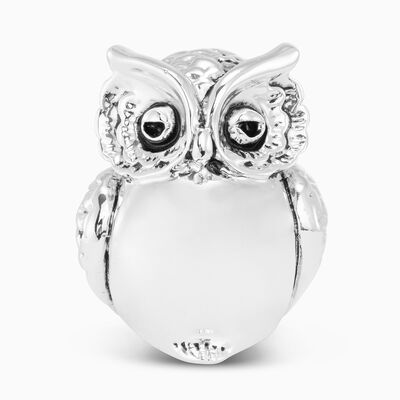 Sitting Owl Miniature Silver Plated 