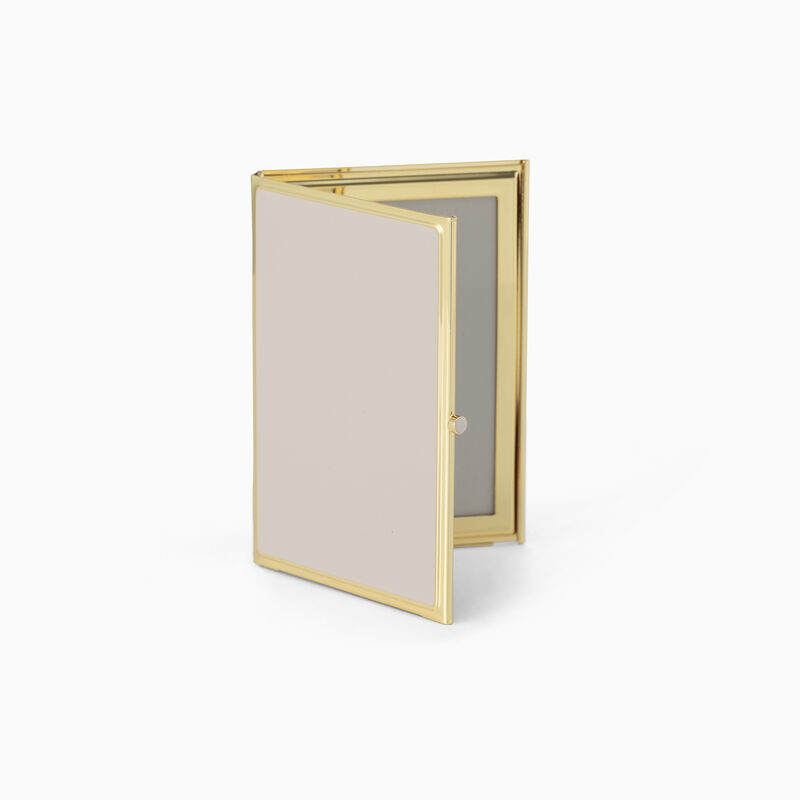 Pink and Gold Enamel Double Frame 