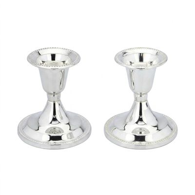 SET/2 CANDLESTICKS PLATED 