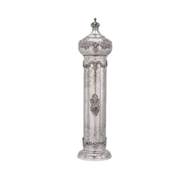 Genova Megilah Case Klaf 13" Sterling Silver 