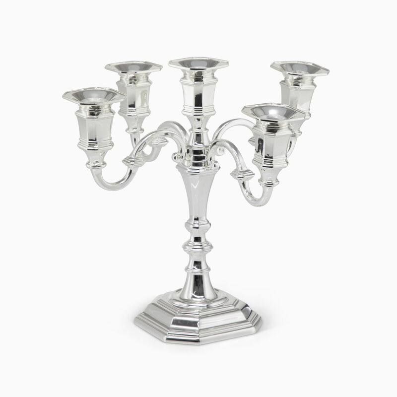 LINCOLN 5 ARM CANDELBRA PLATED 