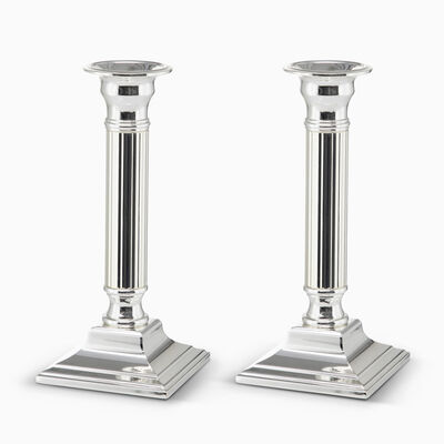 LINES CANDLESTICKS PLATED 