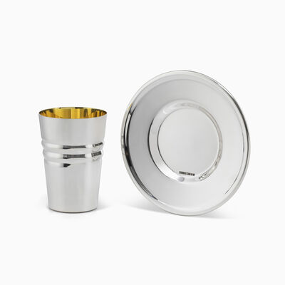 Noam Cup and Plate Set Silver-Plated 