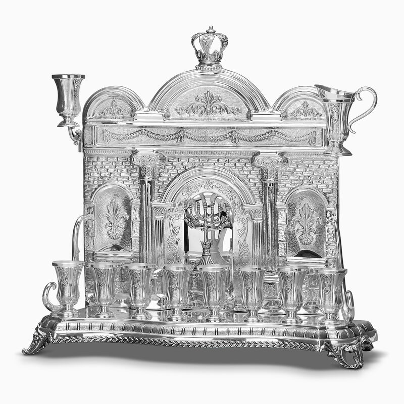City Gates Wall Menorah Sterling Silver 