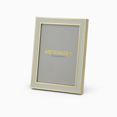 Cream and Gold Enamel Photo Frame 