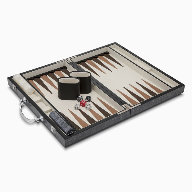 Backgammon Cubes Silver Plated Gray 