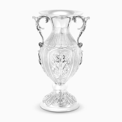 Retro Muscat Leaf Vase Medium Sterling Silver 