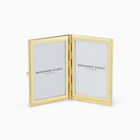 Cream and Gold Enamel Double Frame 