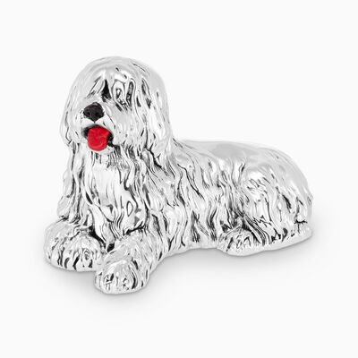 Poodle Dog Miniature Silver Plated 