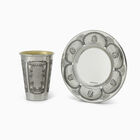 Galil Kidush Cup and Plate Set Silver-Plated 