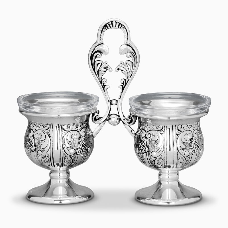 Margarita Double Salt Cellar Sterling Silver 