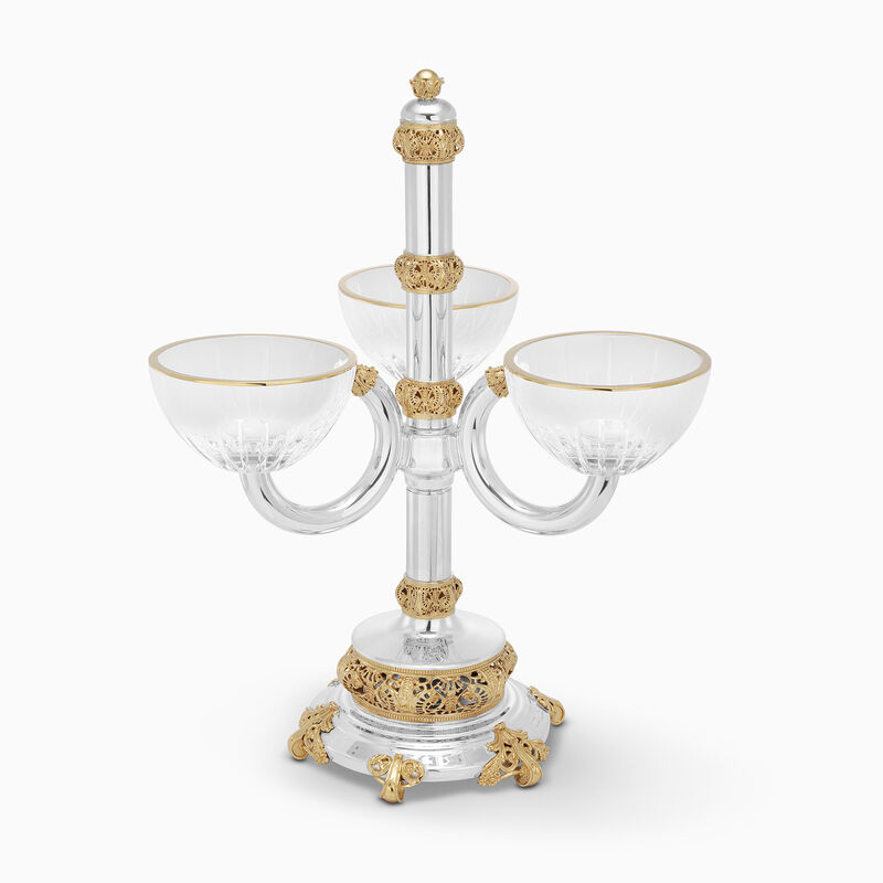 3 BOWLS SERVING DISH ROYALTY