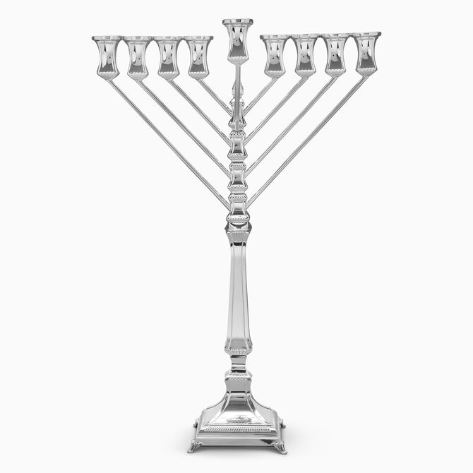 Laguna Menorah Chabad Smooth Small Sterling Silver