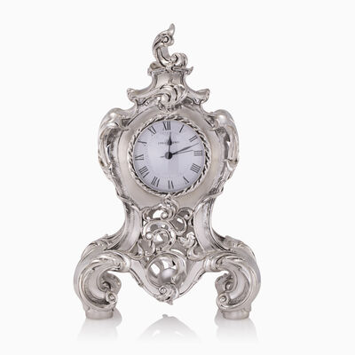 Table Clock Silver Plated H.36 