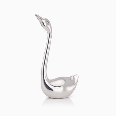 Swan with straight neck 15cm 