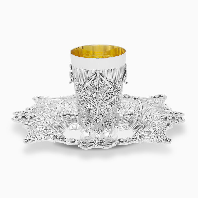 Italian Lace Chosson Kiddush Set Sterling Silver 