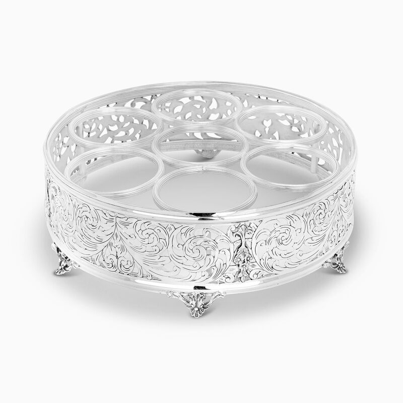 Chen Wine 7 Bottle Stand Sterling Silver