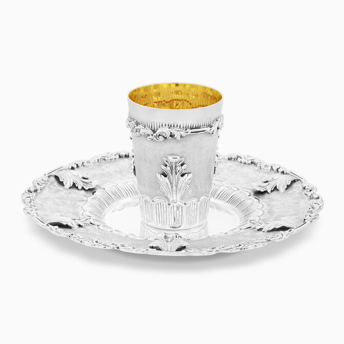 BARON HEAVY CHOSSON KIDDUSH SET STERLING SILVER