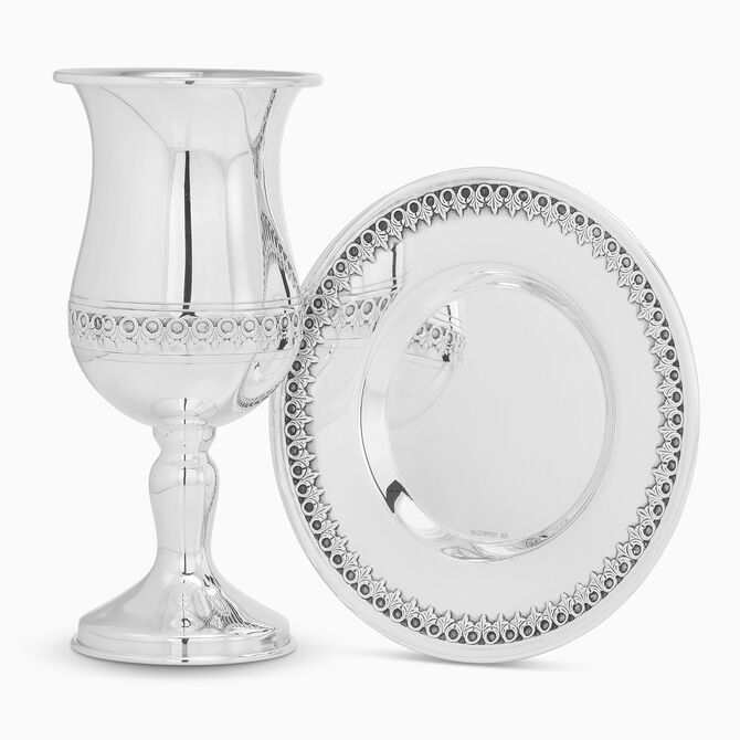 Filigree Beten Kiddush Set With Stem 