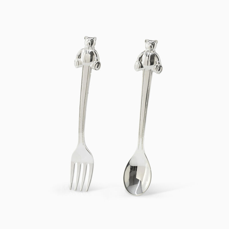 Set of 2 Children's Cutlery Silver-Plated 