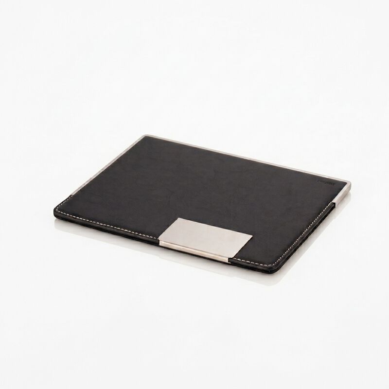 BLACK MOUSE PAD SILVER PLATED 