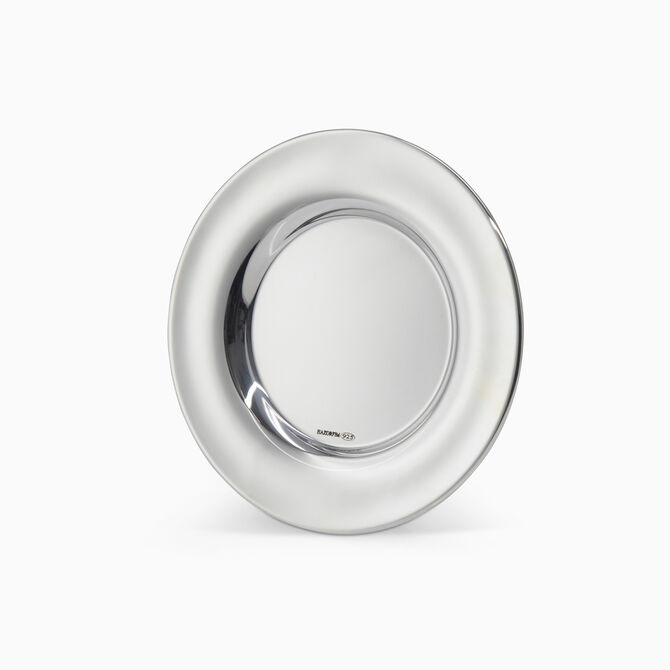 Plain Kiddush Plate Smooth Silver Sterling Medium