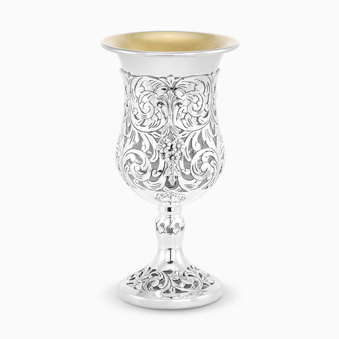 Chen Kiddush Cup With Stem Sterling Silver 