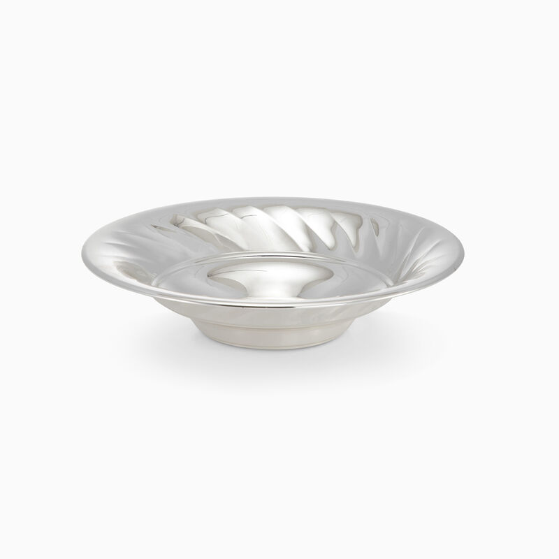 TORCE ROUND BOWL SILVER PLATED