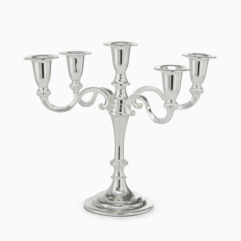 KENNEDY 5 ARM CANDLEBRA PLATED
